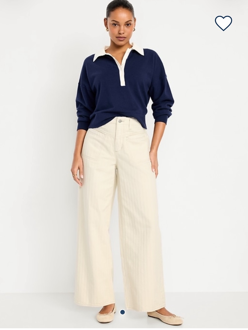Old navy high waisted baggy wide leg utility jeans